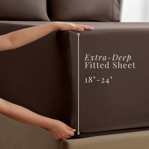 Hearth & Harbor flat sheet spread on bed offering full coverage