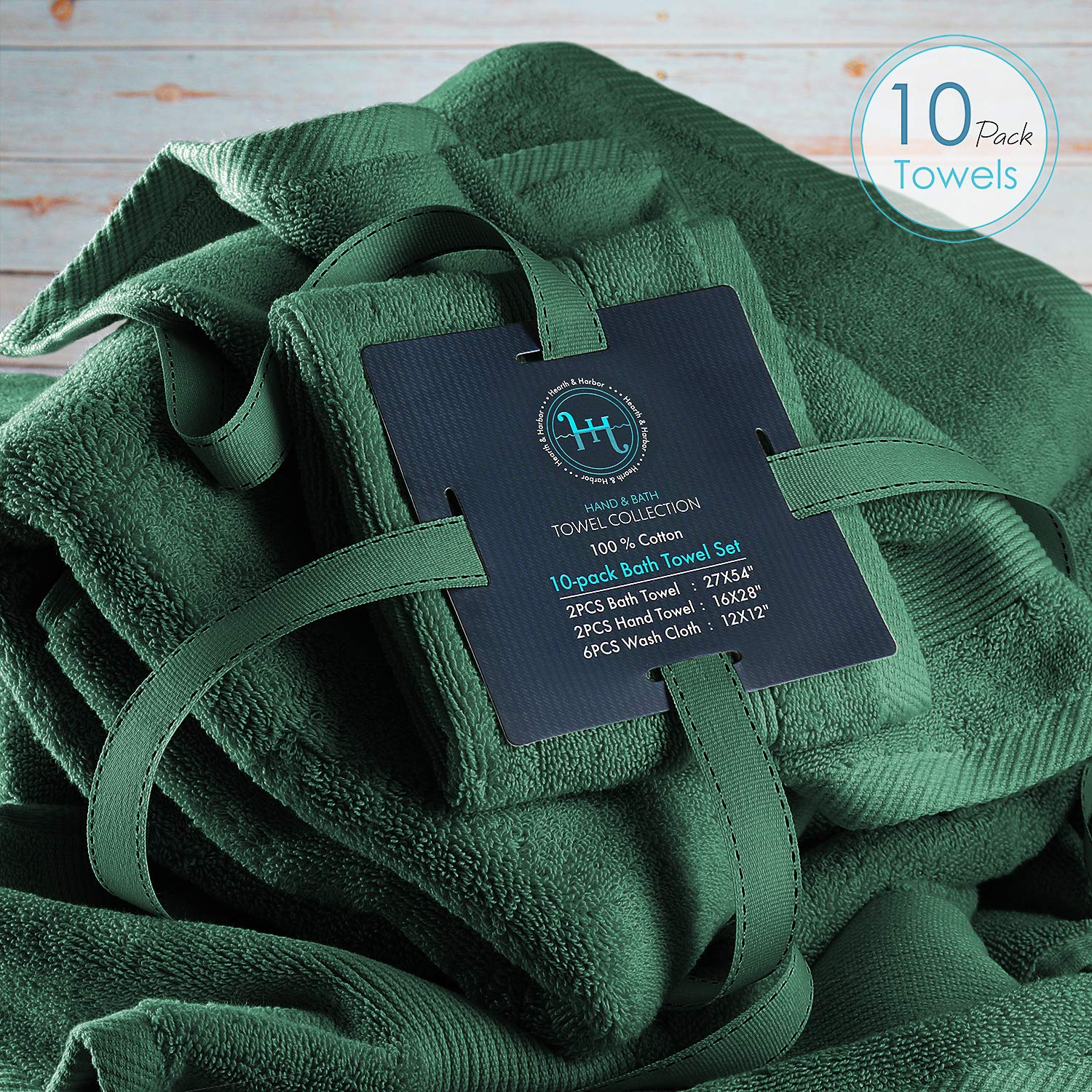 Hearth & Harbor hand towel at sink showing soft feel and practical use