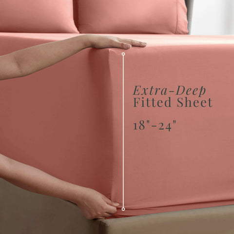 Hearth & Harbor flat sheet spread on bed for full coverage and comfort
