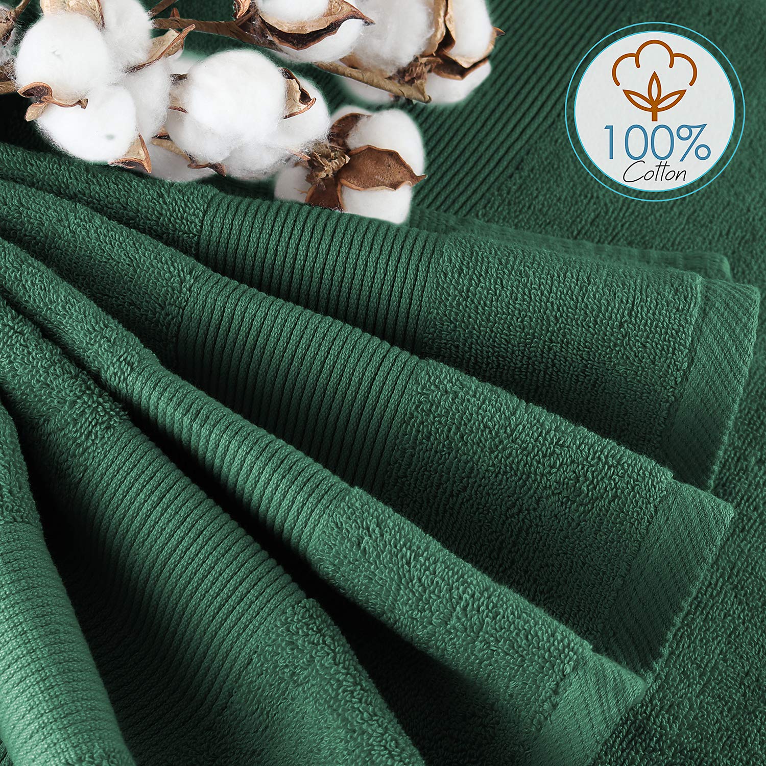 Hearth & Harbor stacked washcloths showing compact storage and coordinated look