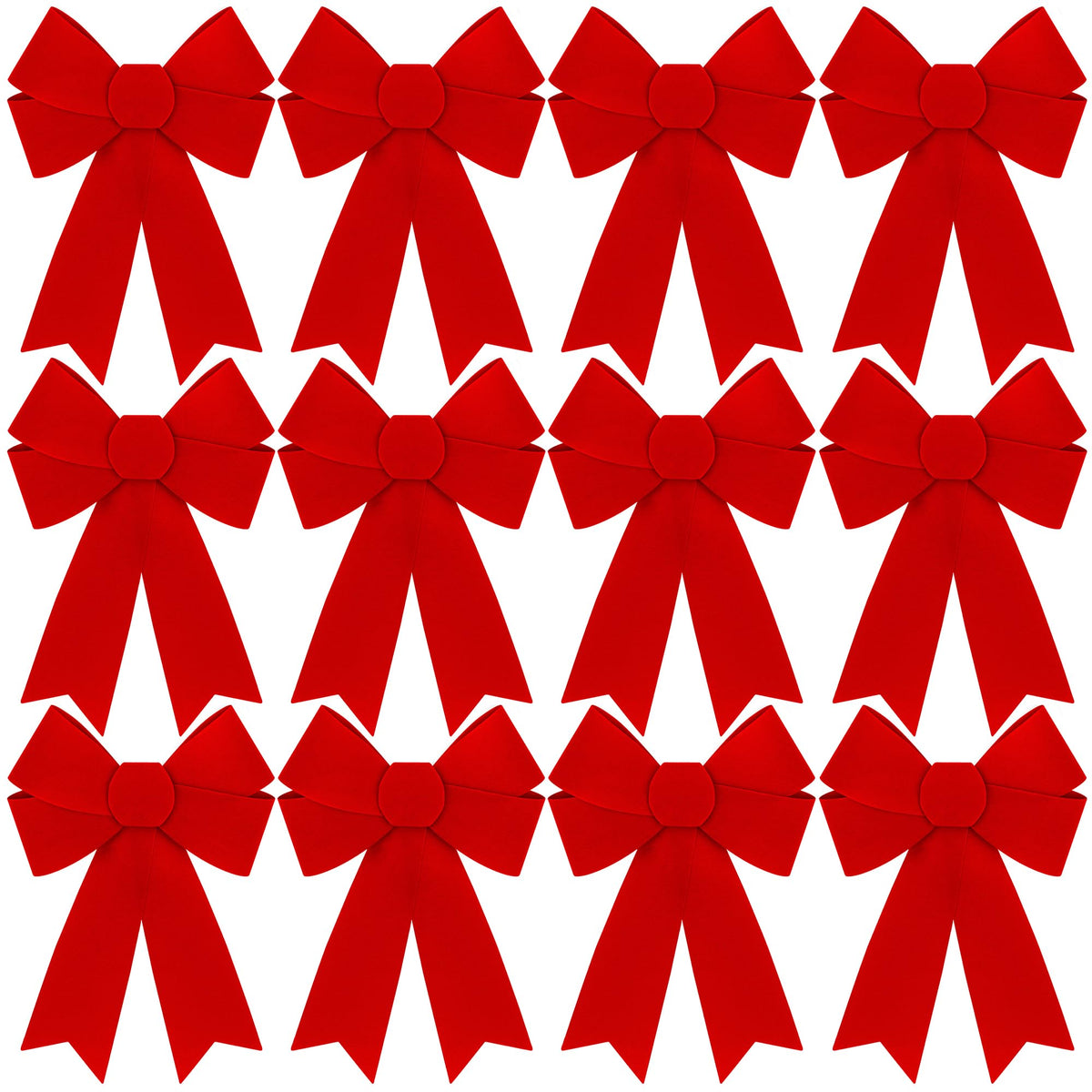 Heartome front view of red bow showing full shape and color benefit