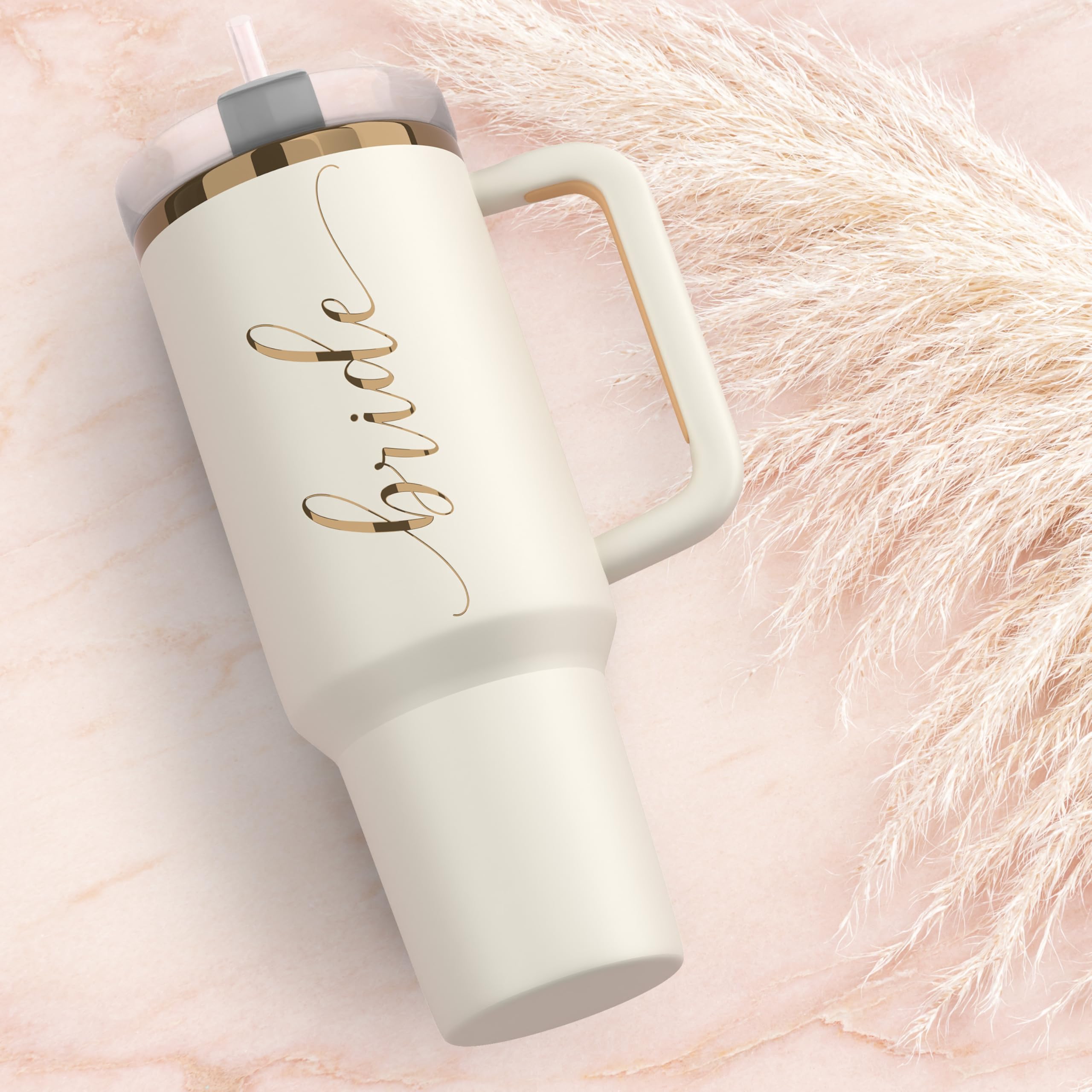 Heather & Willow tumbler neatly boxed in gift-ready packaging, ready for bridal shower presentation