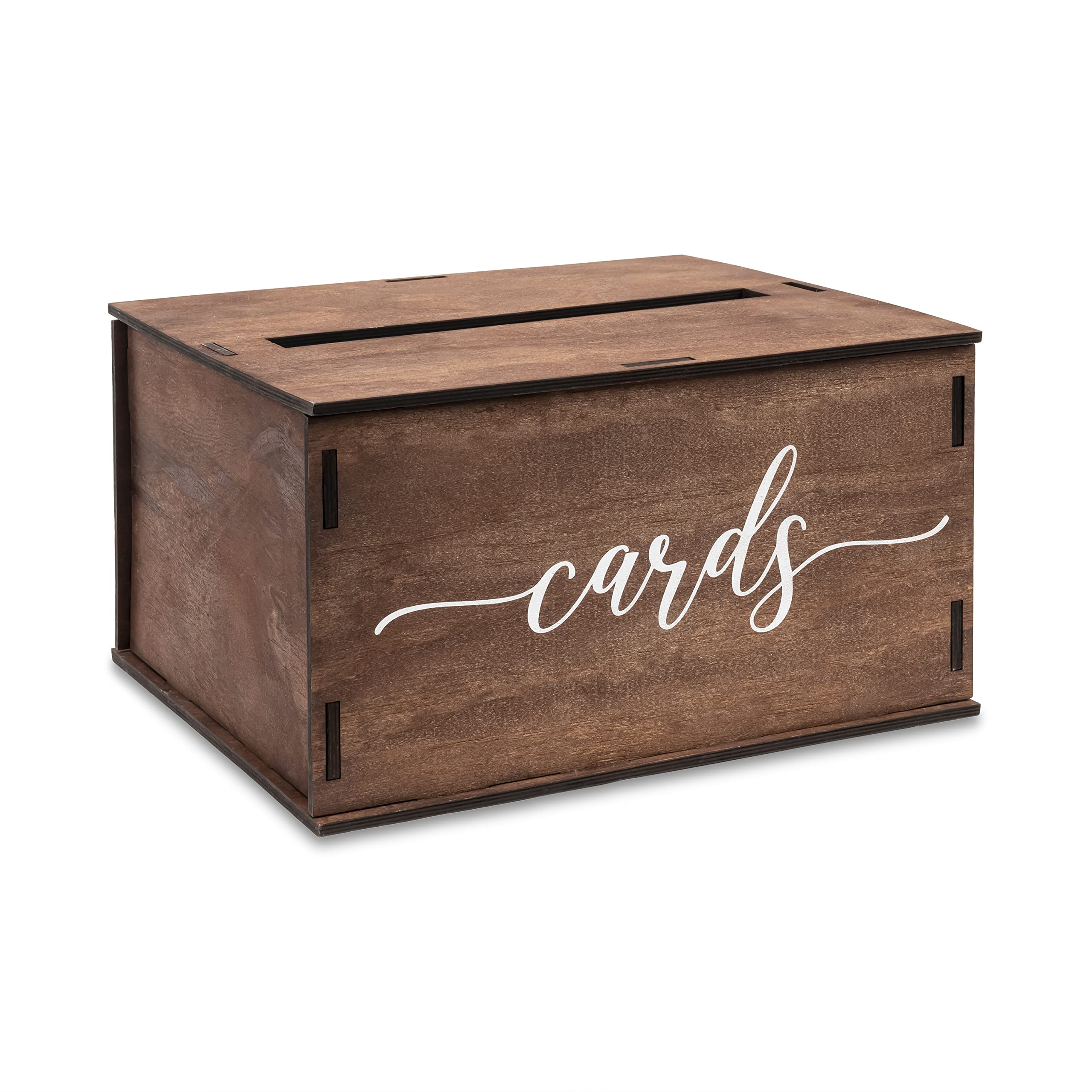 Heather & Willow front view shows rustic wooden finish and elegant design benefit: stylish display