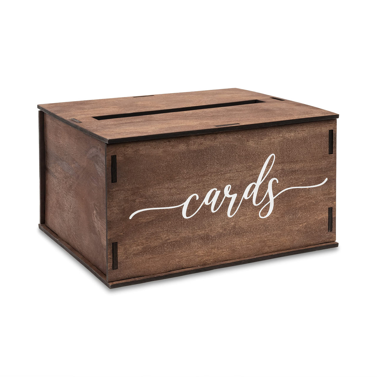 Heather & Willow front view shows rustic wooden finish and elegant design benefit: stylish display