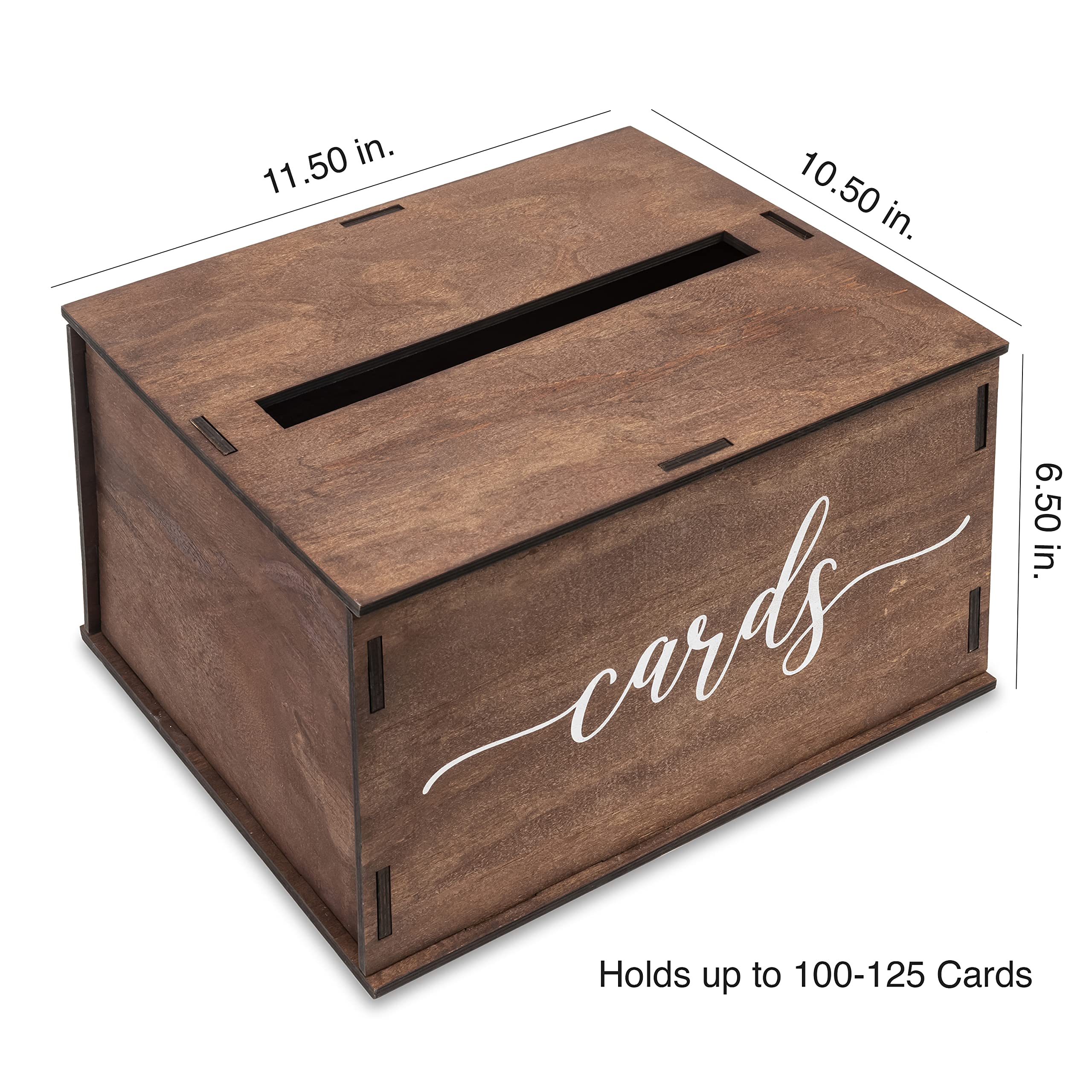 Heather & Willow close-up of the slot fits envelopes and cash for secure gift collection