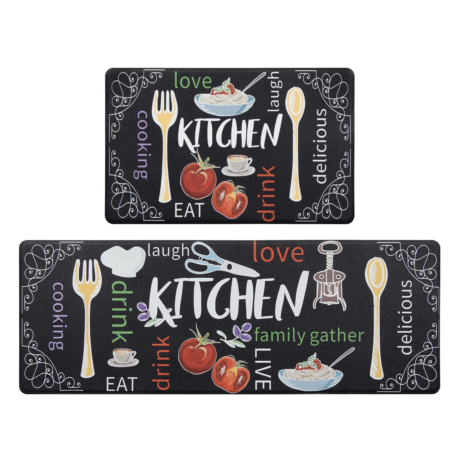 HEBE lifestyle kitchen scene showing mats protecting floors and easing standing