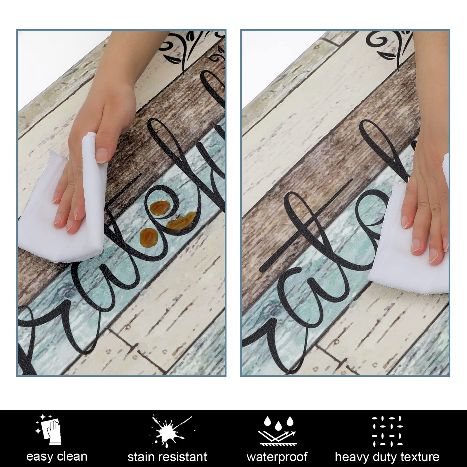 HEBE non-slip backside with honeycomb grip for secure floor hold