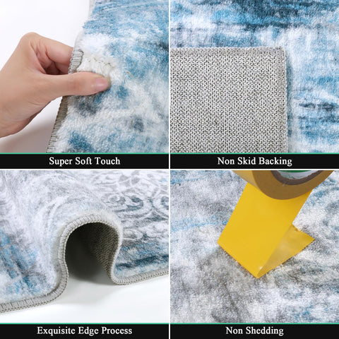 HEBE RUGS close-up of plush polyester pile highlighting softness and durability