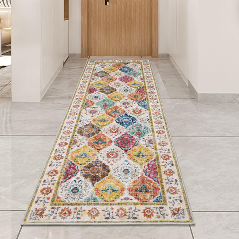 HEBE RUGS folded rug unpacked showing easy shipping and unfolding tip