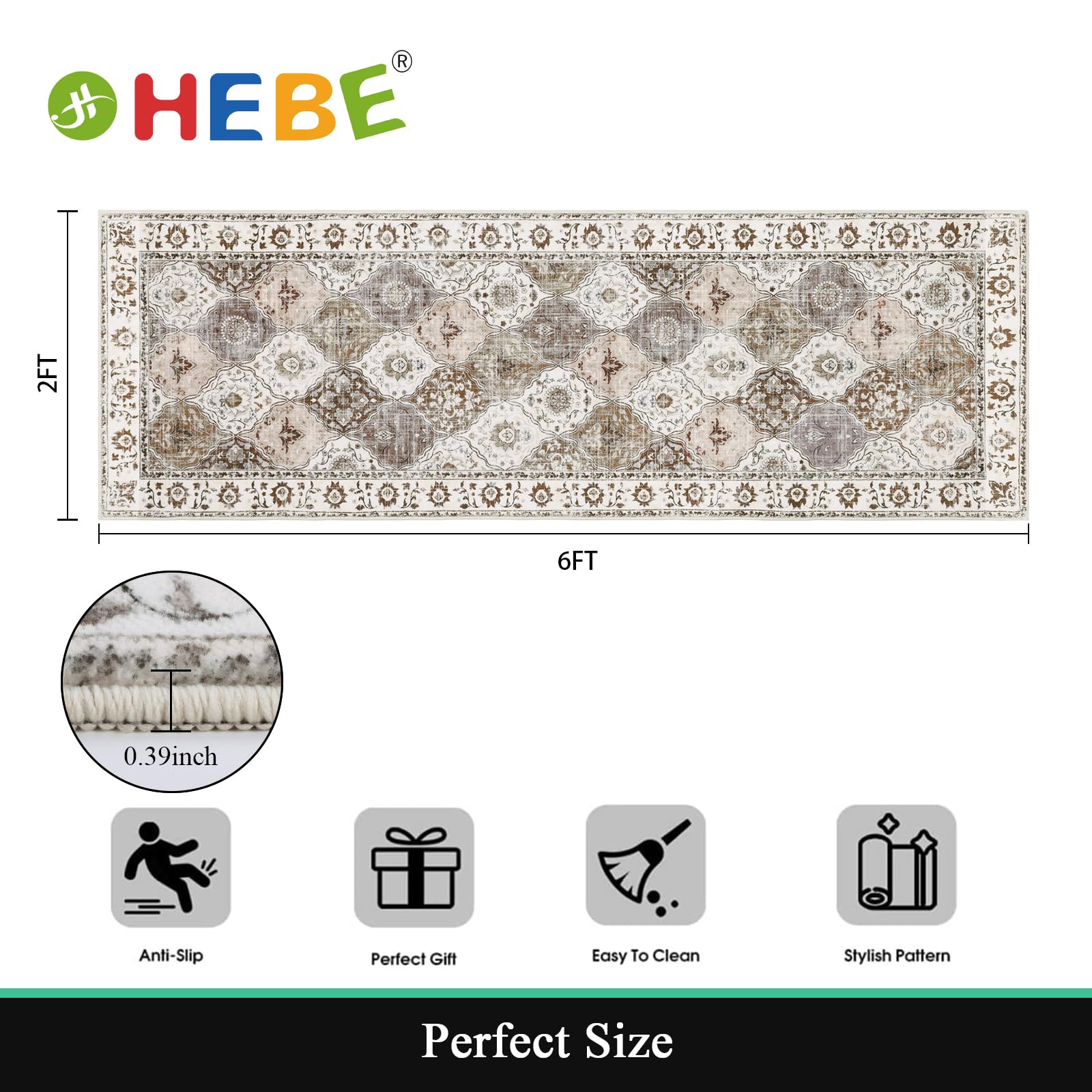 HEBE RUGS runner in kitchen setting protecting floors and adding style