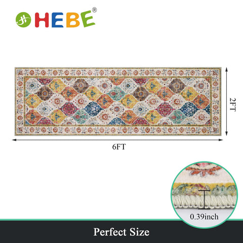 HEBE RUGS runner placed in kitchen aisle adds comfort and style