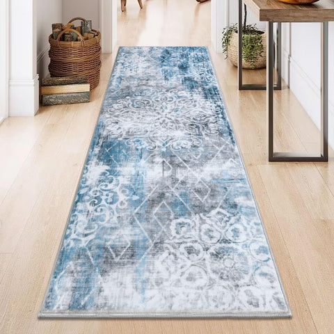 HEBE RUGS lifestyle shot in entryway showing decorative boho impact