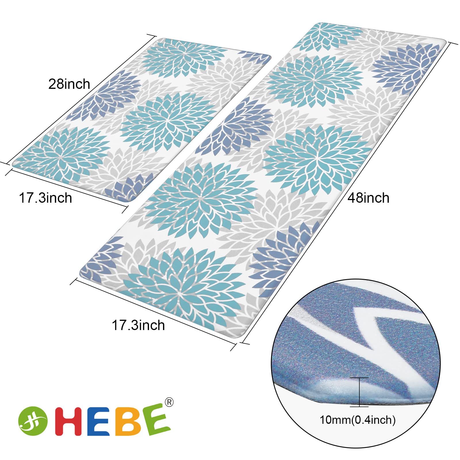 HEBE runner beside stove illustrating cushioned walking path and spill protection