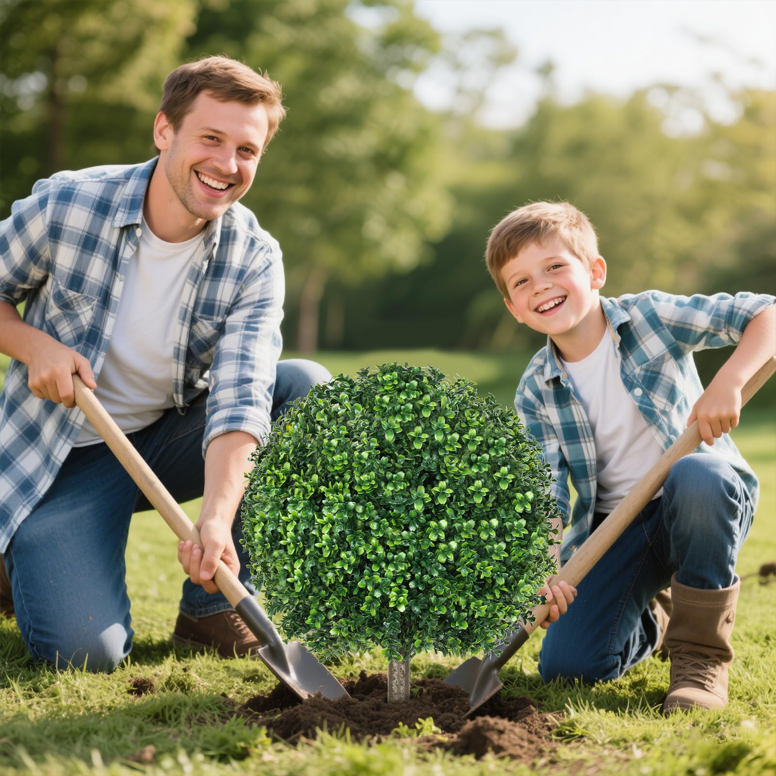 Hecaty artificial shrubs in living room adding year-round greenery benefit