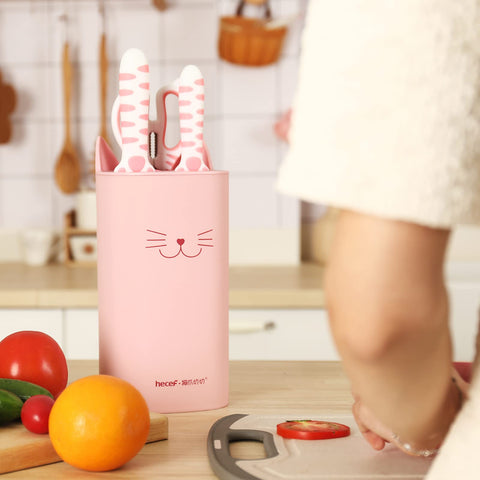 hecef block repurposed as utensil holder showing multipurpose countertop organization