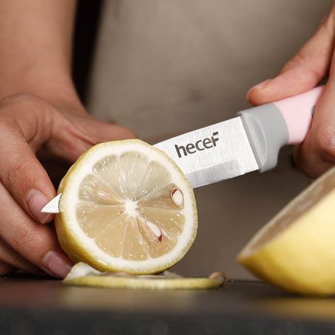 hecef bread knife slicing loaf illustrating clean serrated cuts with minimal crumbs