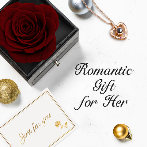 HEGUD rose box used as jewelry storage demonstrating practical reuse