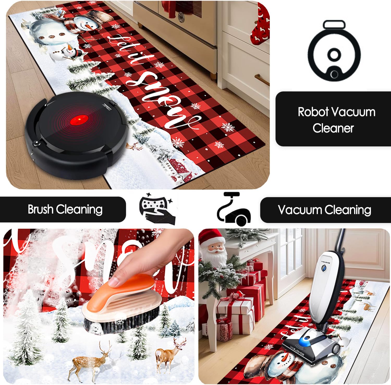 HEHJIPY smaller mat placed under a kitchen sink protecting floor from spills and splashes