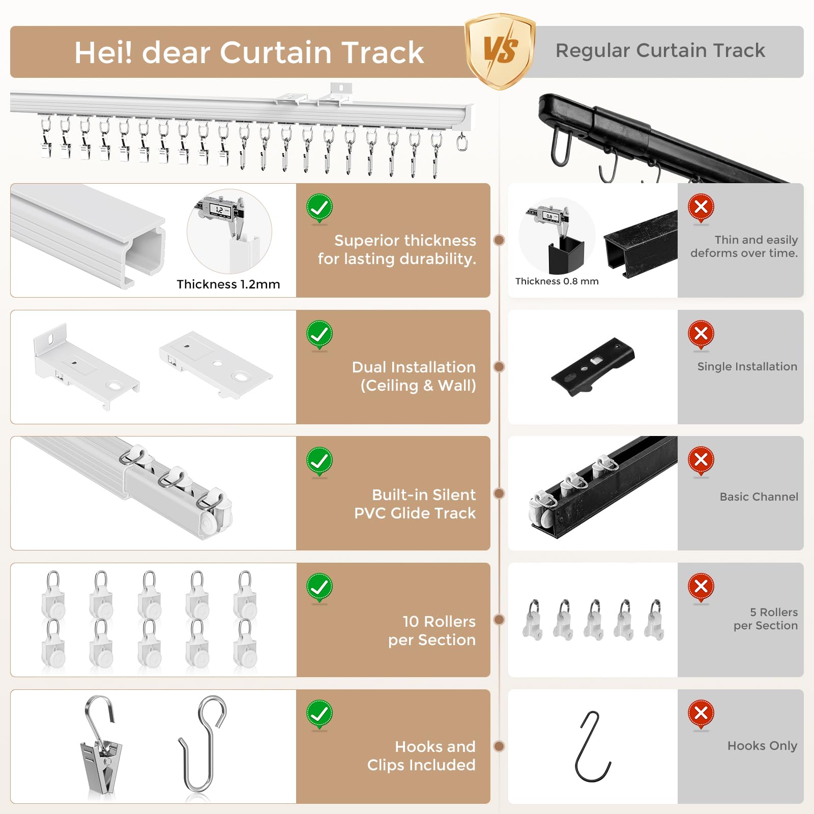 hei! dear ceiling-mounted installation showing brackets and stable overhead support