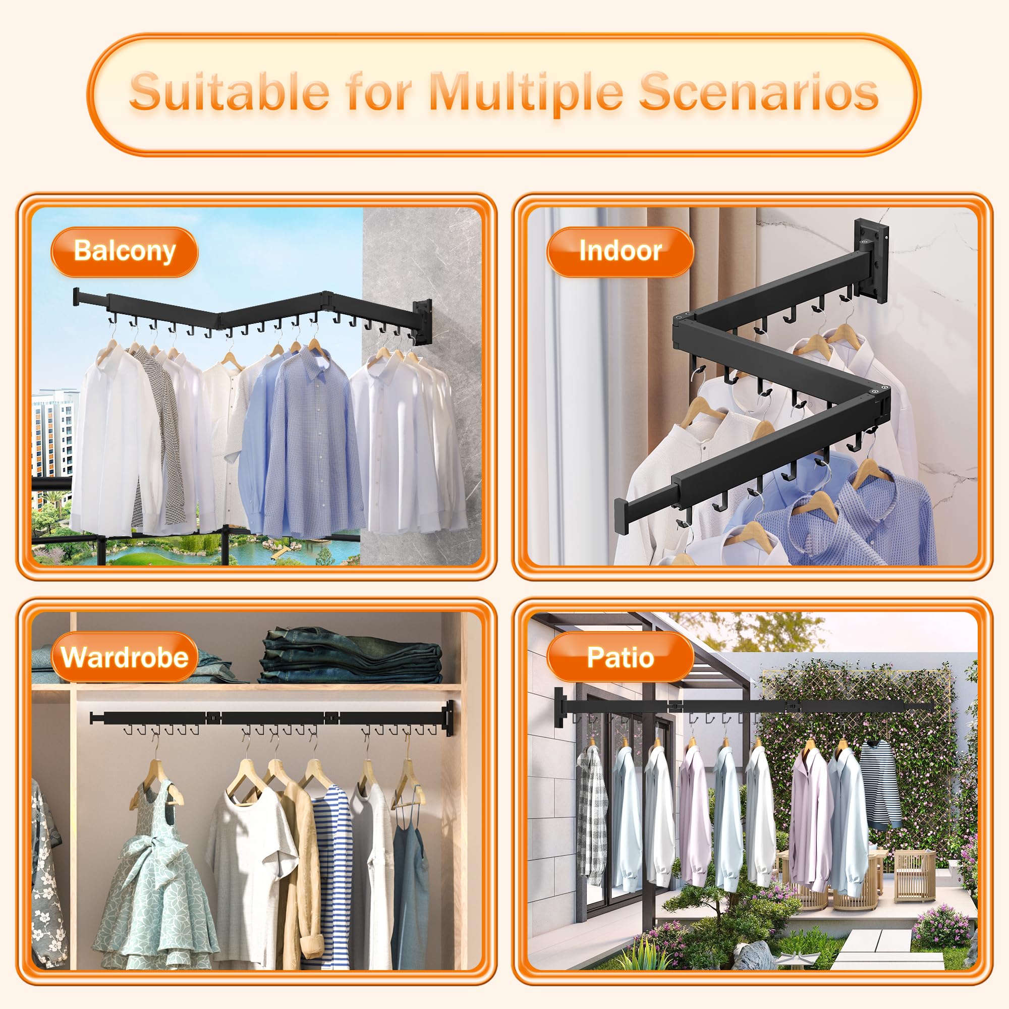 HEILAIYI rack in use on balcony drying clothes for faster airflow