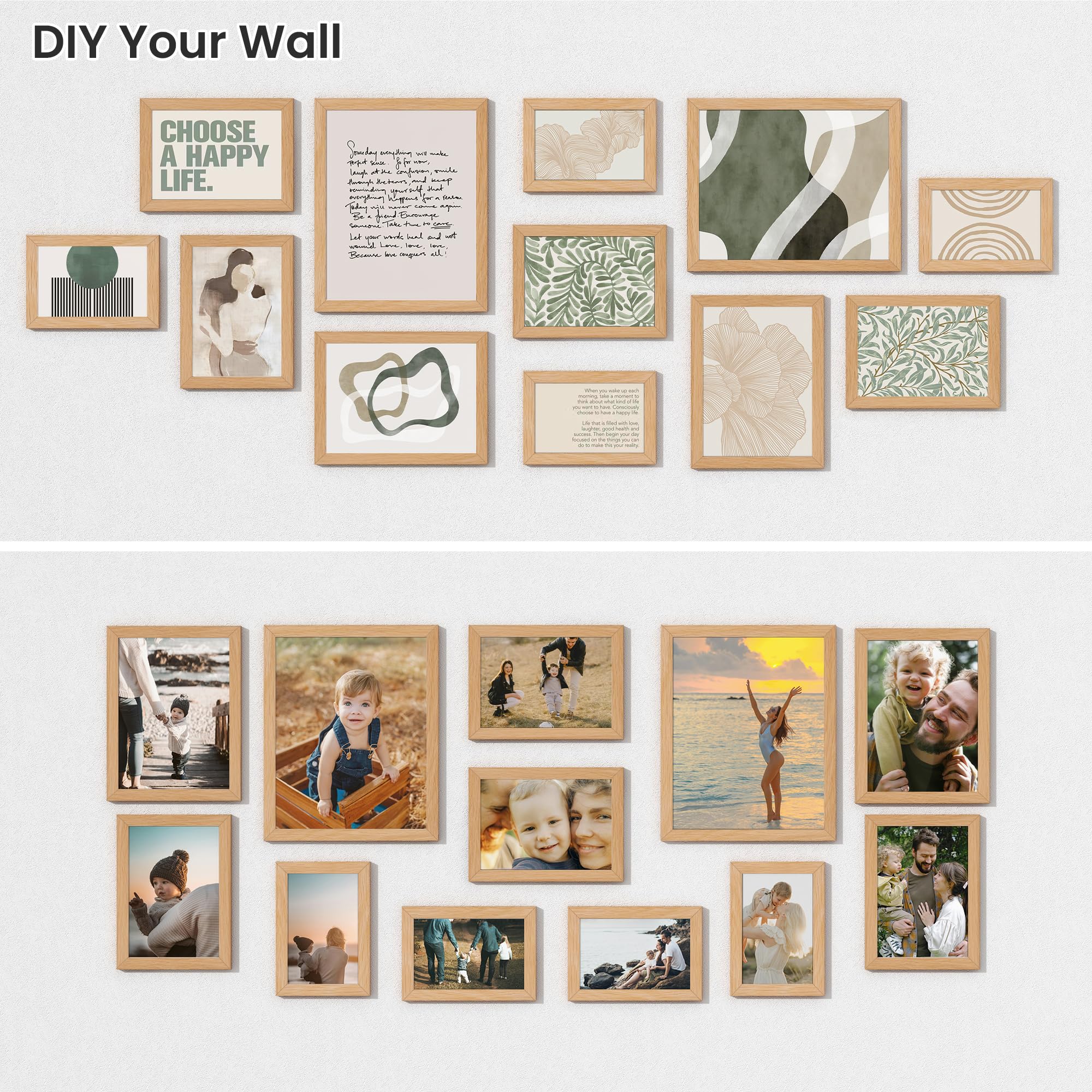 Heimlove multiple frames on wall showing coordinated gallery effect