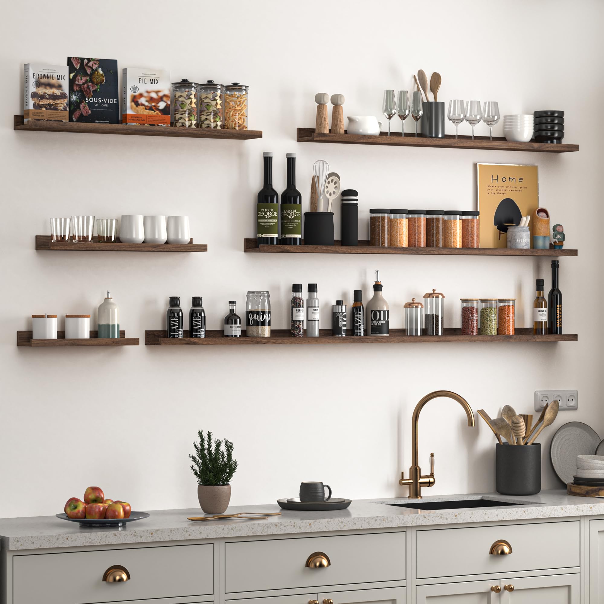 Heimlove shelf size comparison with picture frame to show scale and fit