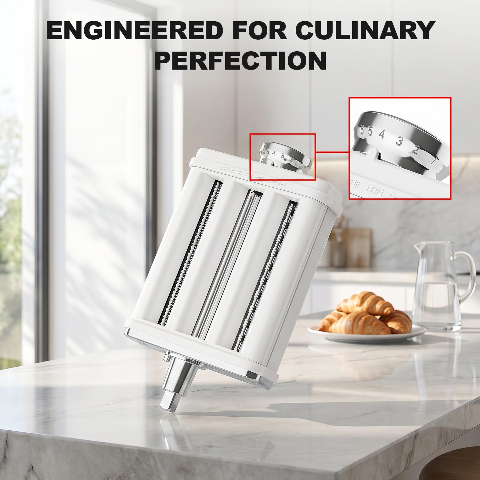 Heiolkako rolled pasta sheet texture demonstrating smooth, even surfaces