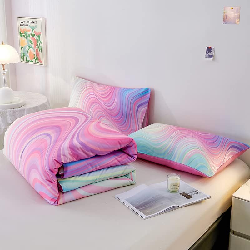 Helloosuu pair of pillowcases displayed with comforter to complete coordinated set