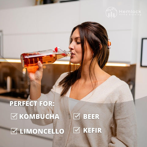 Hemlock Home Brewing pouring and collapsible funnels included for mess-free bottling