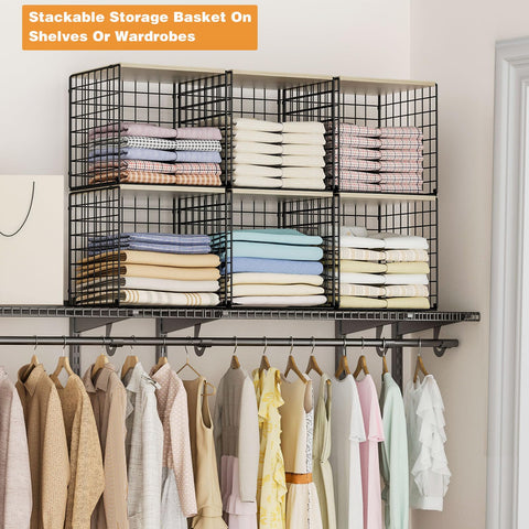 Hencawima single cube holding folded clothes in a wardrobe for organized visibility