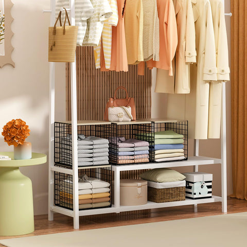 Hencawima stacked organizer inside closet optimizing vertical storage