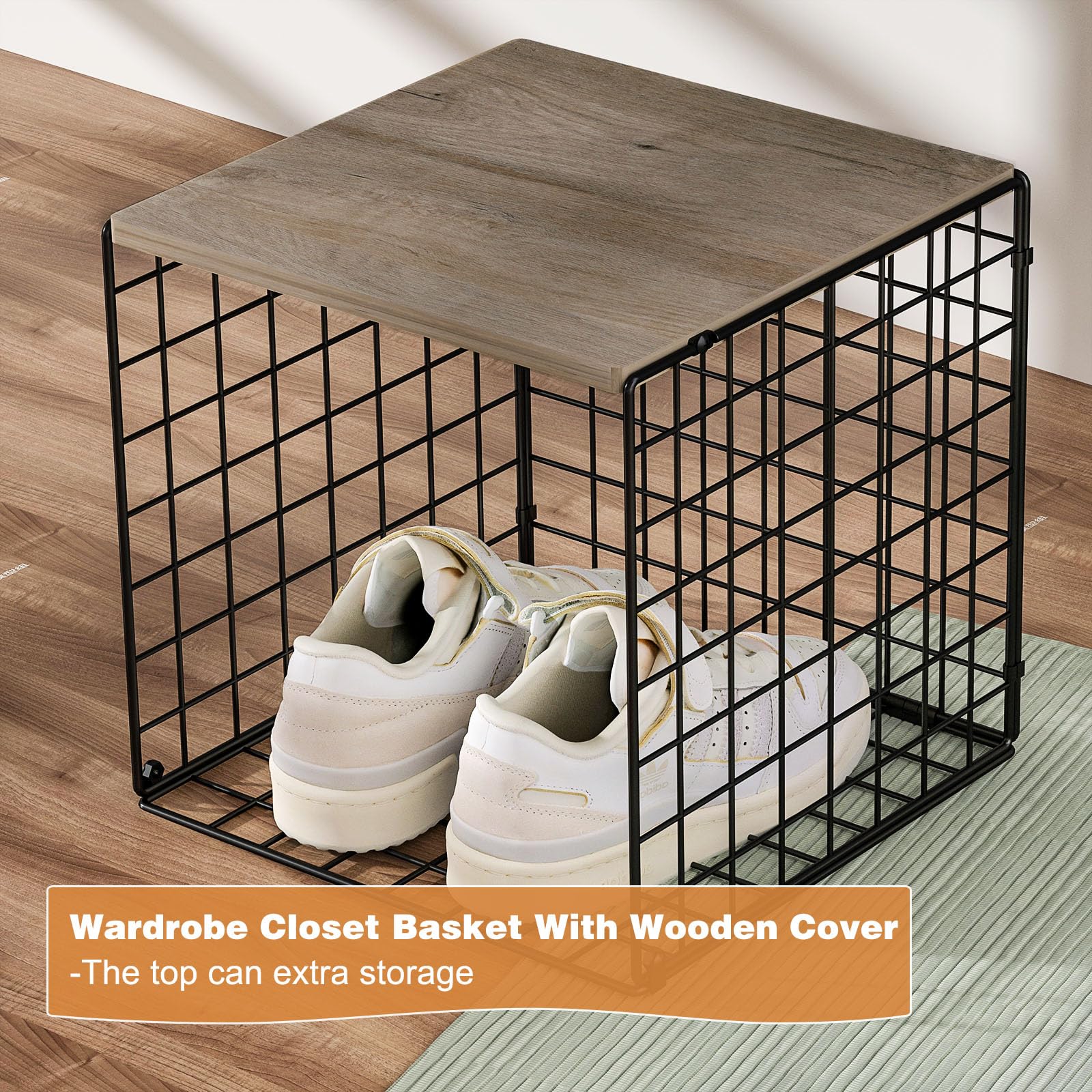 Hencawima three stacked units inside a closet showing vertical space-saving solution