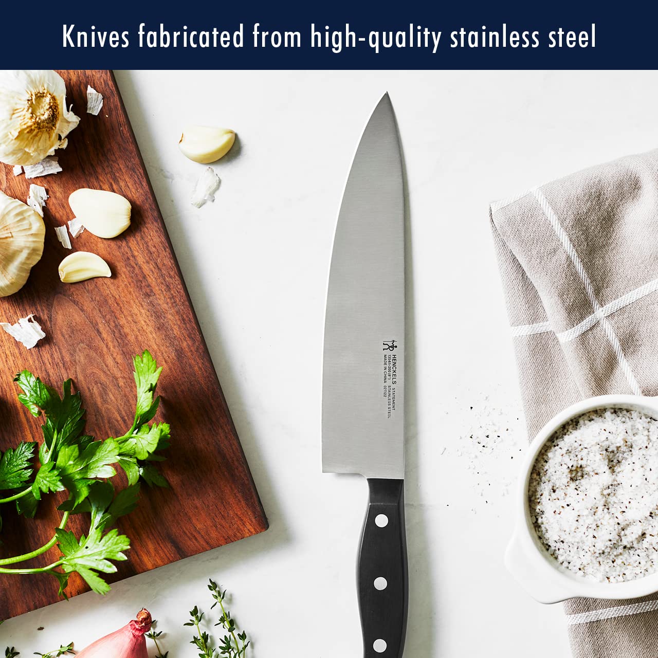 HENCKELS bread knife slicing sourdough loaf for effortless clean cuts