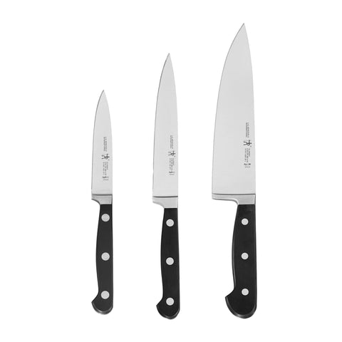 HENCKELS classic front packaging showing three knives for reliable prep
