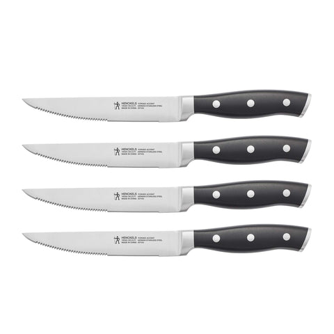 HENCKELS Forged Accent front packaging showcasing four knives and value