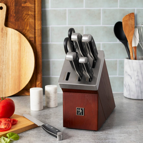 HENCKELS lifestyle countertop shot showing stylish block and accessible everyday use