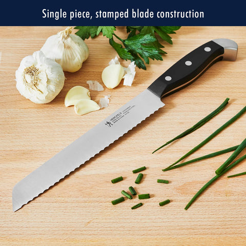 HENCKELS santoku granton dimples reducing sticking while slicing vegetables