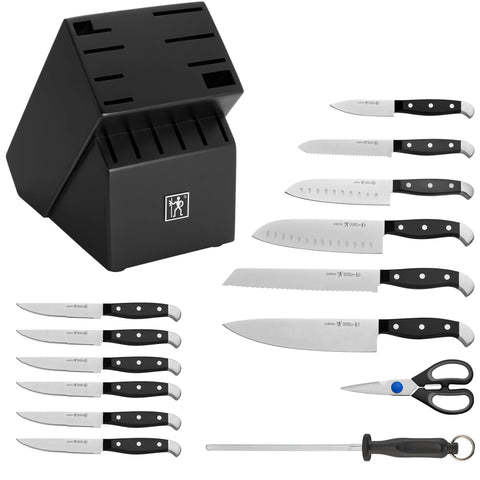 HENCKELS santoku blade granton scallops preventing food from sticking for cleaner cuts