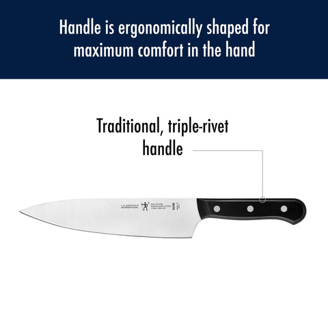 HENCKELS ergonomic handle grip demonstrating comfort and balance