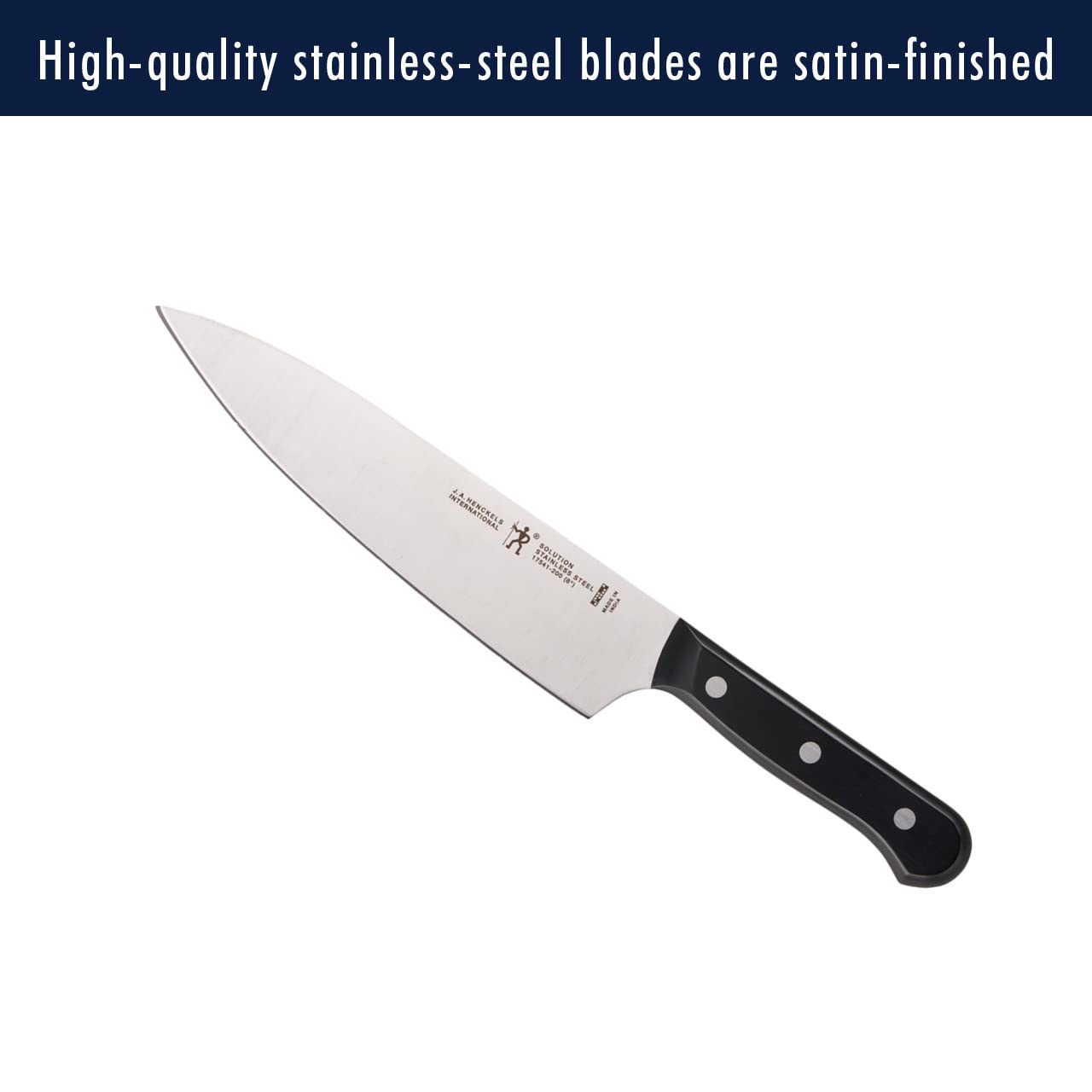 HENCKELS self-sharpening block slot demonstrating edge maintenance convenience