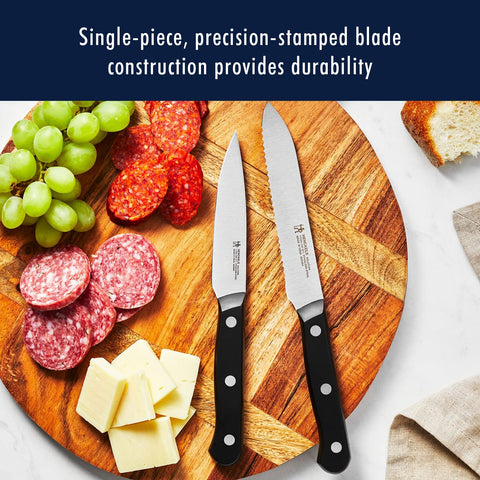 HENCKELS solution shears and sharpening steel demonstrating maintenance ease