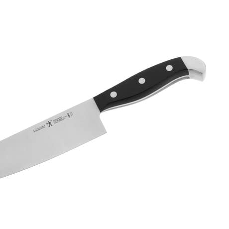 HENCKELS bread knife serrated edge cutting through crusty loaf cleanly