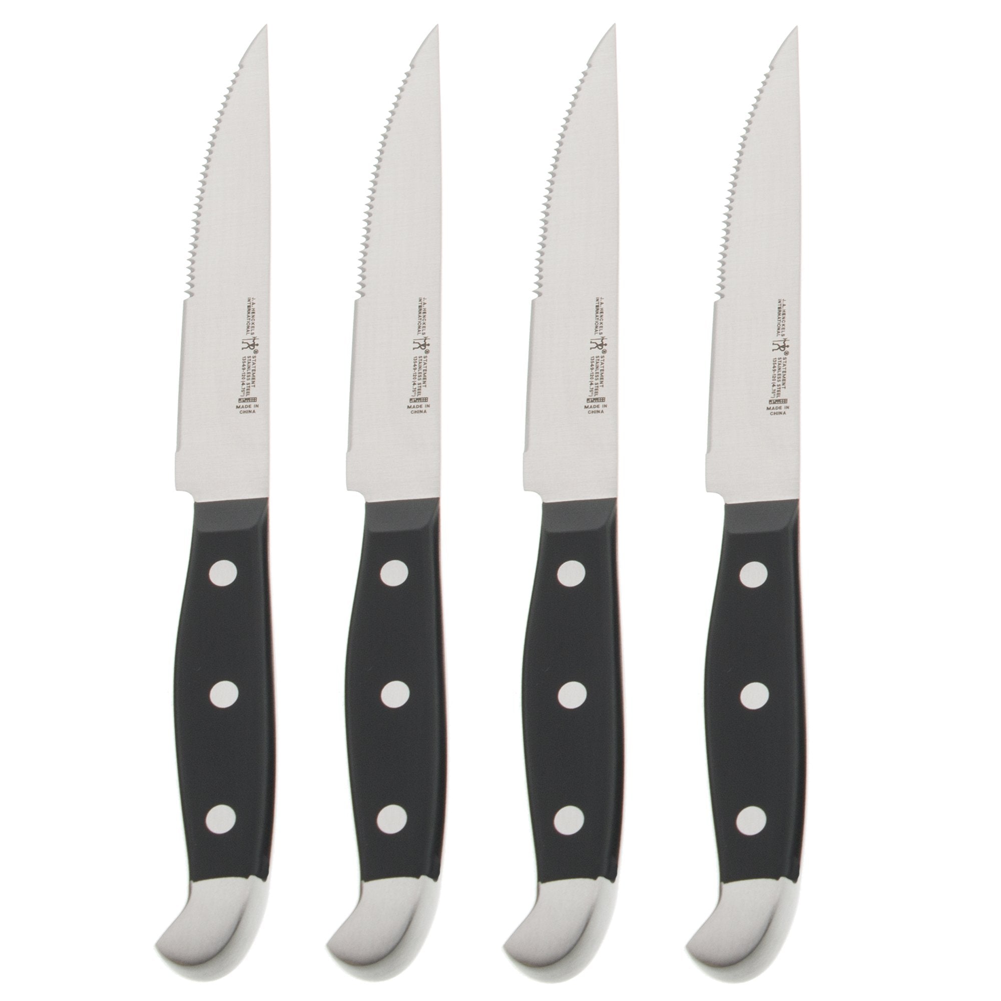 HENCKELS Statement front view showing four-pack and refined finish for table-ready presentation
