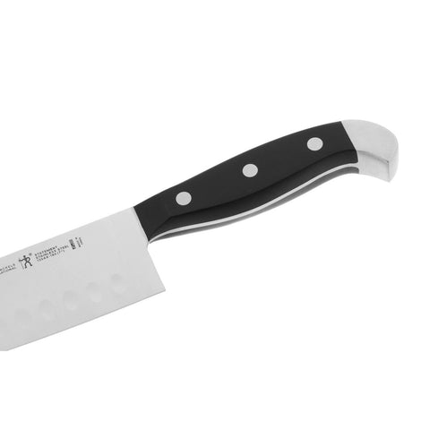 HENCKELS full-tang triple-rivet handle profile for balanced control