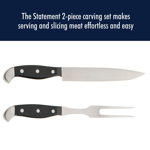 HENCKELS handle detail with triple rivets offering ergonomic comfort and balance