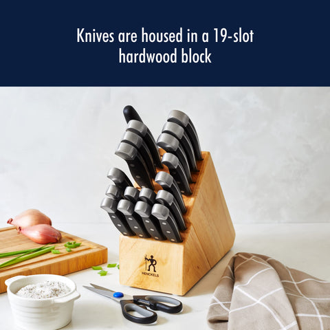 HENCKELS triple-rivet handle profile offering comfortable balance and secure grip
