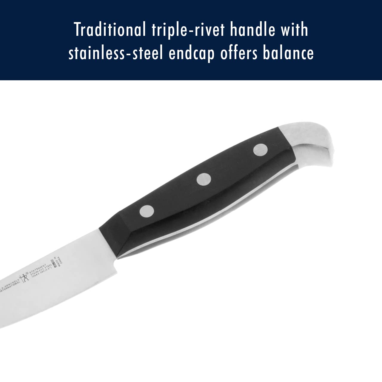 HENCKELS kitchen shears and honing steel displayed for trimming and maintenance benefit