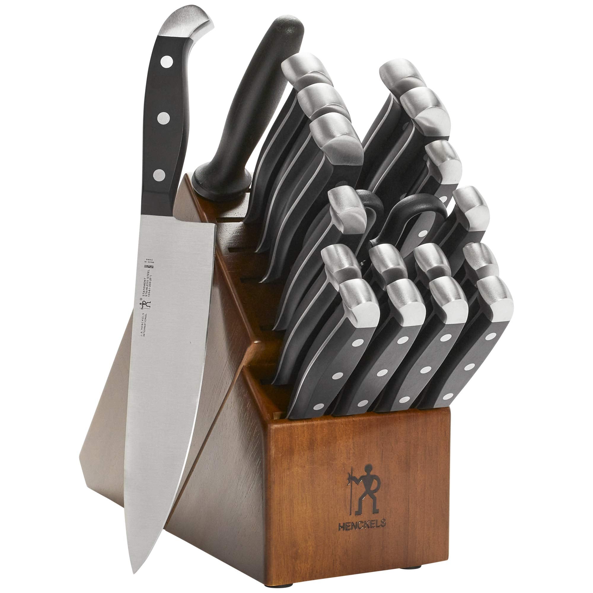 HENCKELS front view of full knife block showing organized storage and easy access
