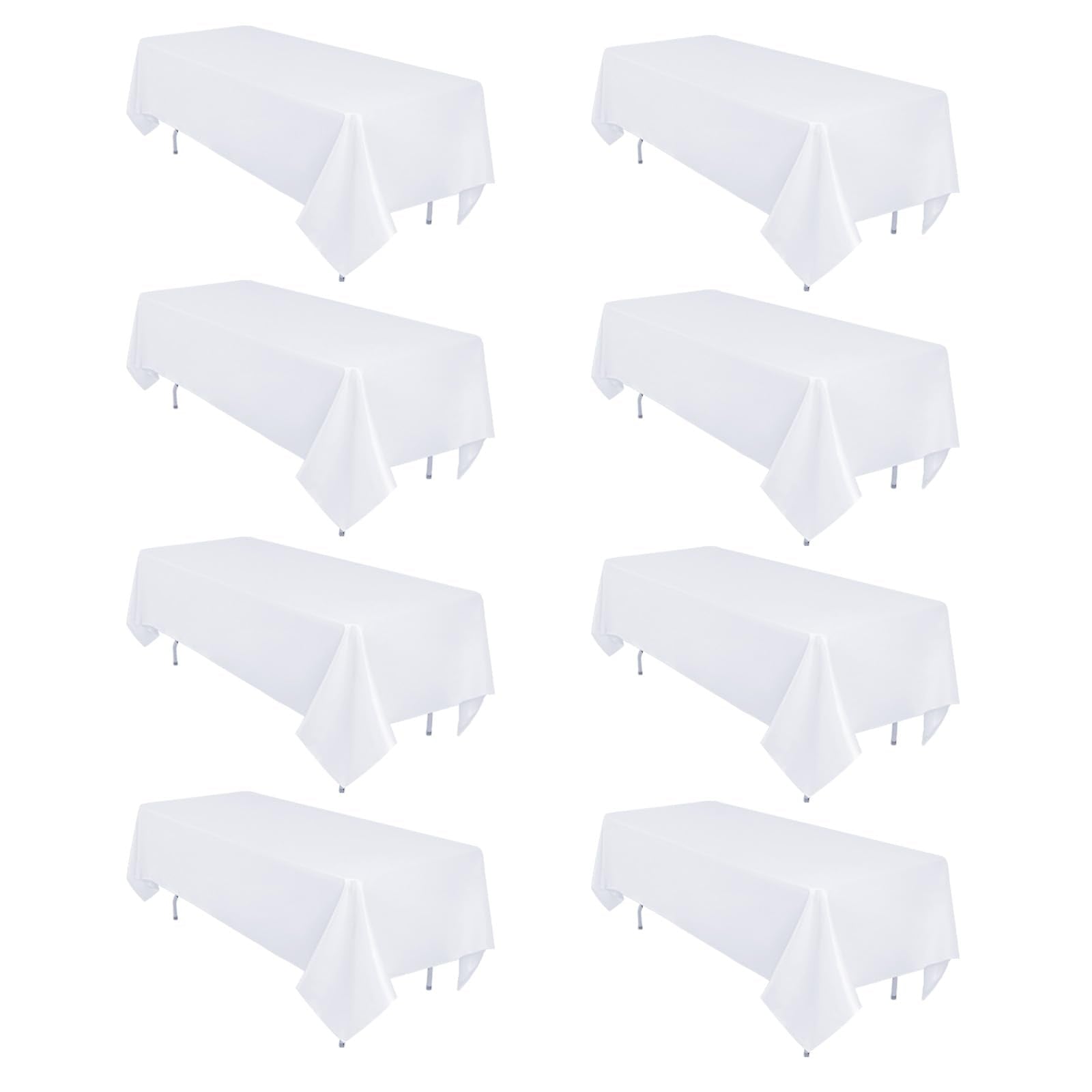 Heneger front packaged view showing eight tablecloths ready for events and storage