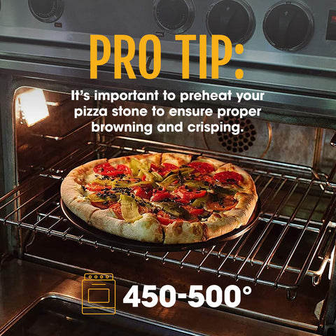 Heritage pizza stones displayed with bonus cutter emphasizing ready-to-serve convenience
